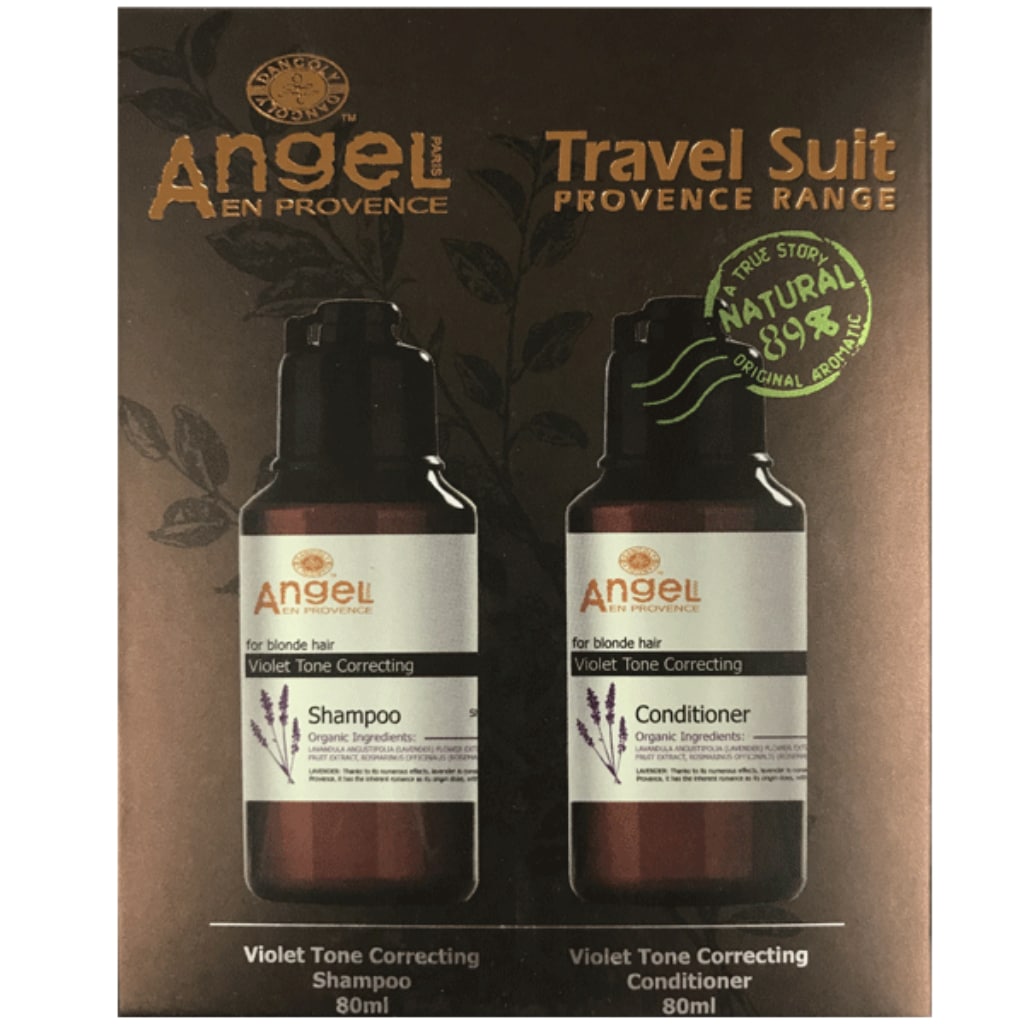 ANGEL Violet Tone Correcting For blonde Hair Travel Duo